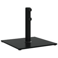 SONNENSCHIRMSTÄNDER Ø32/38/48 Mm Mast 17 Kg Quadratisch - Schwarz, Metall (43/43cm) - vidaXL