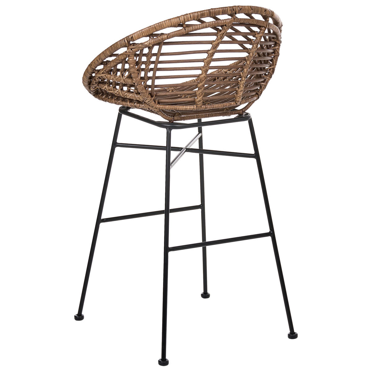 BAROVÁ ŽIDLE sada 2 ks Ratan Hnědá Windom - hnědá, přírodní materiály (56/95/51cm) - Beliani