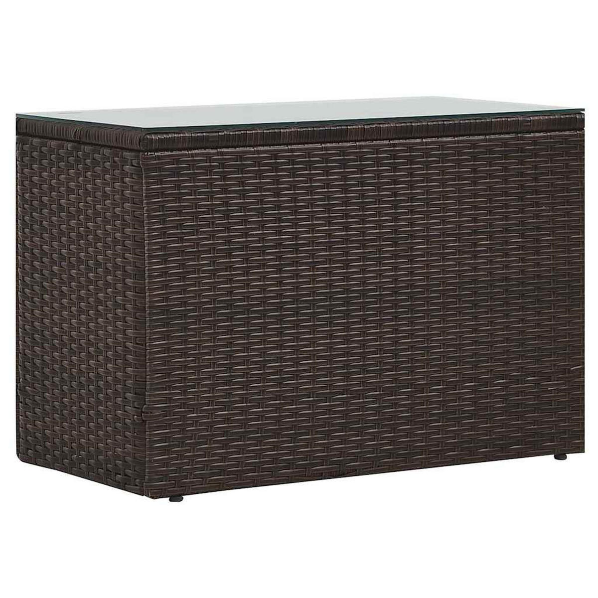 LOUNGEGARNITUR mit Kissen, aus Poly Rattan, in Braun, 5-teiliges Set - Braun, Kunststoff - vidaXL