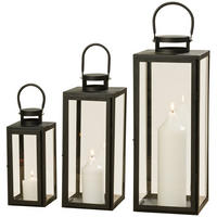 DEKOLATERNE für Innenräume Arana - Schwarz, Metall (21/53/20cm) - Boltze Home
