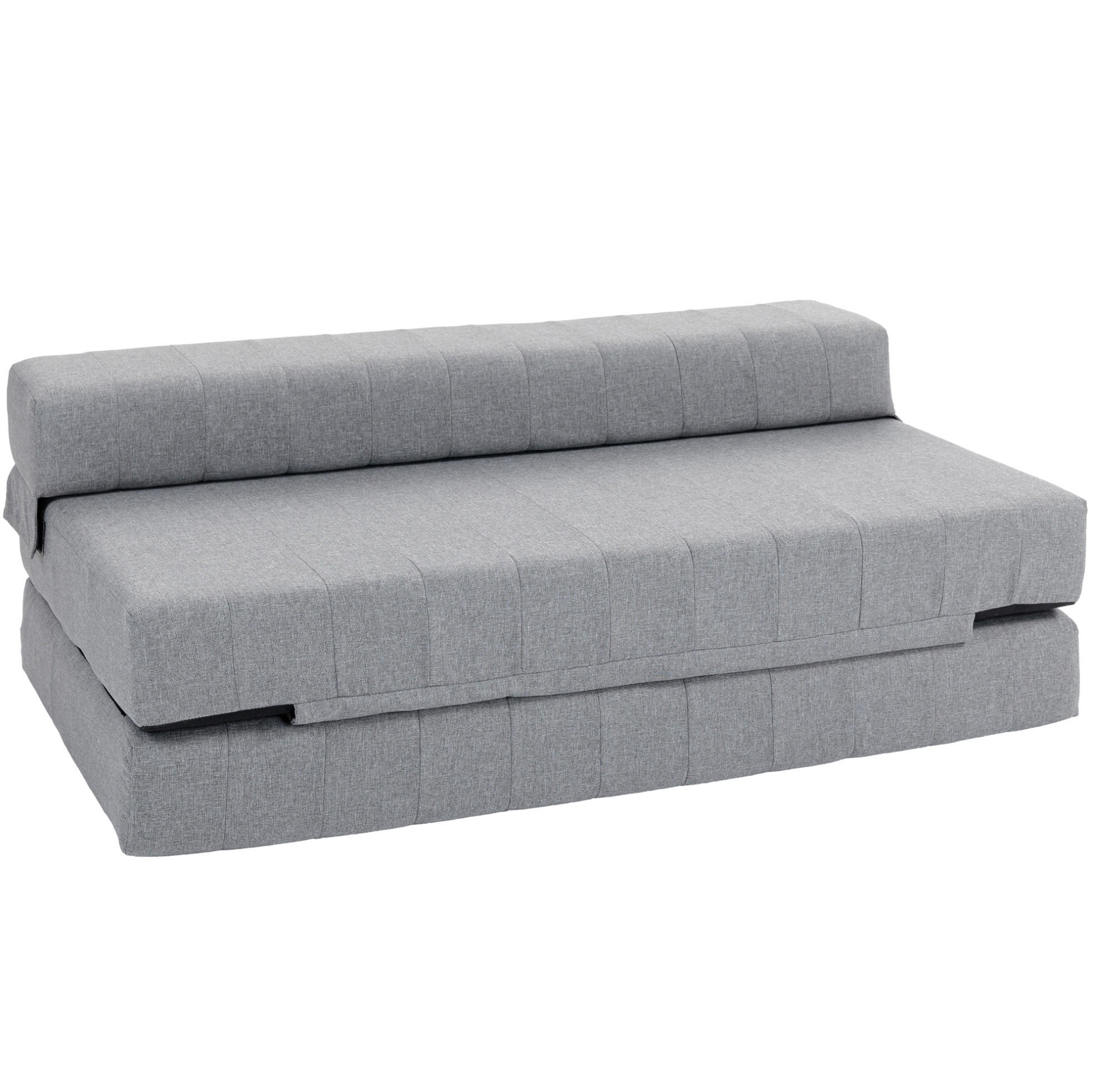 BODENSOFA klappbar 138 x 80 x 50 cm Polyester Gray - Grau, Kunststoff (80/50/138cm) - Beauniv
