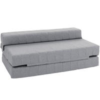 BODENSOFA klappbar 138 x 80 x 50 cm Polyester Gray - Grau, Kunststoff (80/50/138cm) - Beauniv