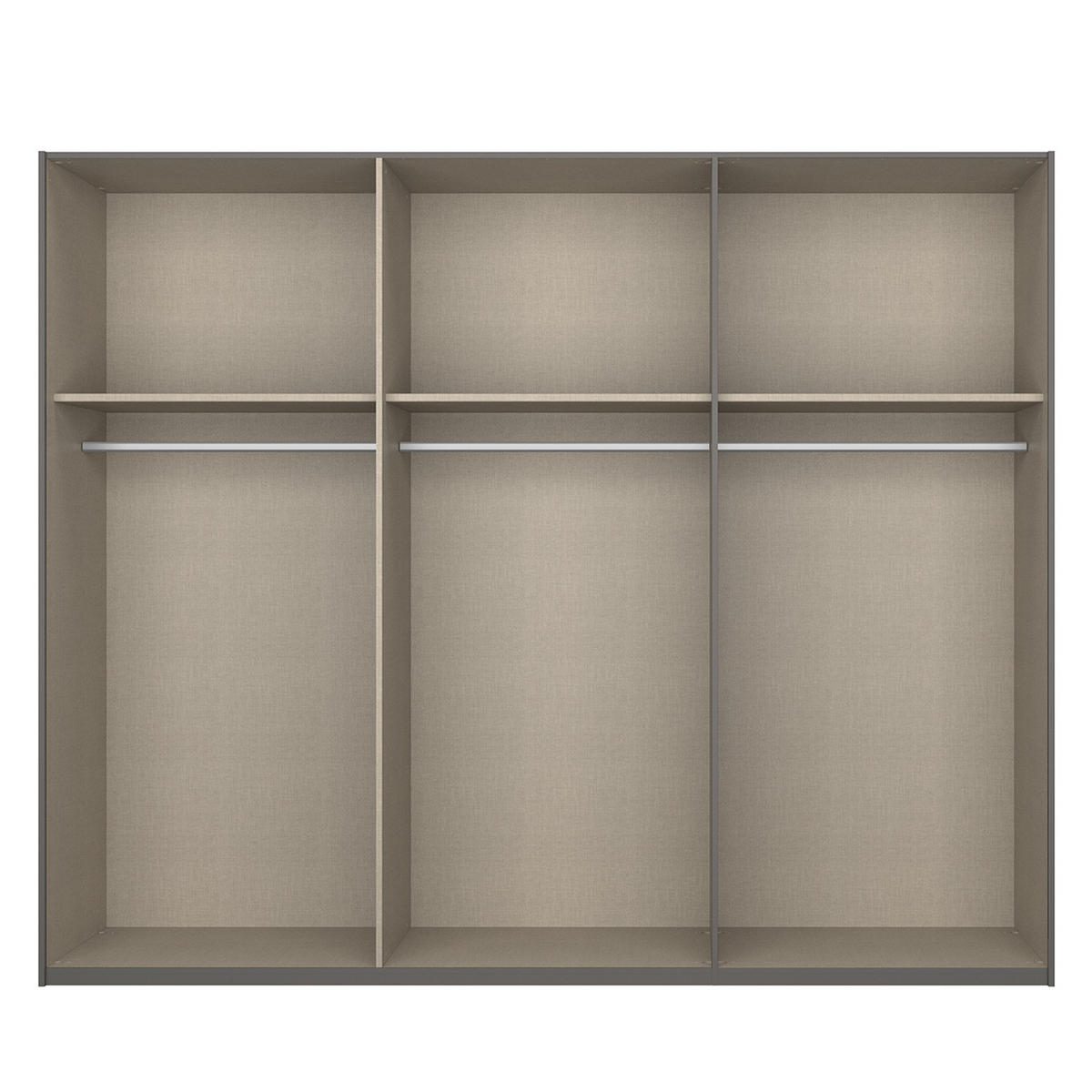 SCHWEBETÜRENSCHRANK - Graphitfarben, Holzwerkstoff (270/222/69cm) - home24