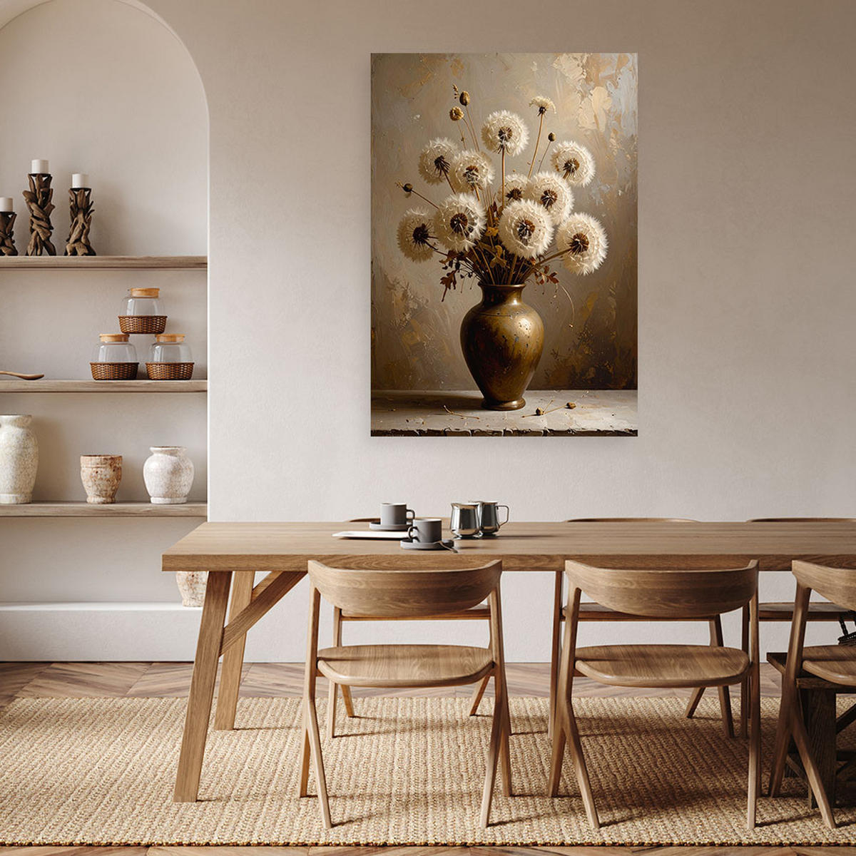 LEINWANDBILD Blumen 40x60cm - Braun, Textil (40/60cm) - Feeby