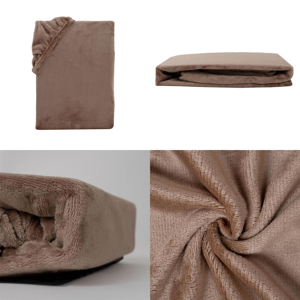 CASHMERE-TOUCH-SPANNBETTLAKEN 140x200 cm, Kuscheliges Winter Bettlaken Nougat - Braun, Textil (140/200cm) - Carpe Sonno