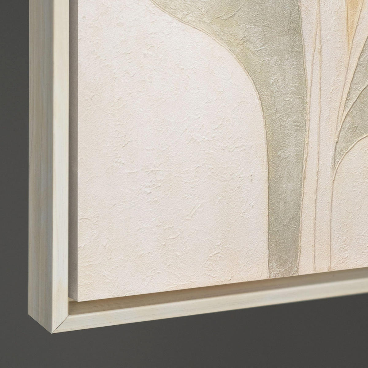 GEMÄLDE Leichtigkeit Schattenfugenrahmen Beige 140x100 cm - Beige, Holz (140/100cm) - YS-art gallery