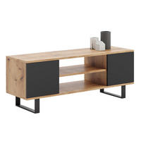 LOWBOARD Focus - Eichefarben/Schwarz, Holzwerkstoff (40/49/135cm) - RAUMHIRSCH FURNITURE