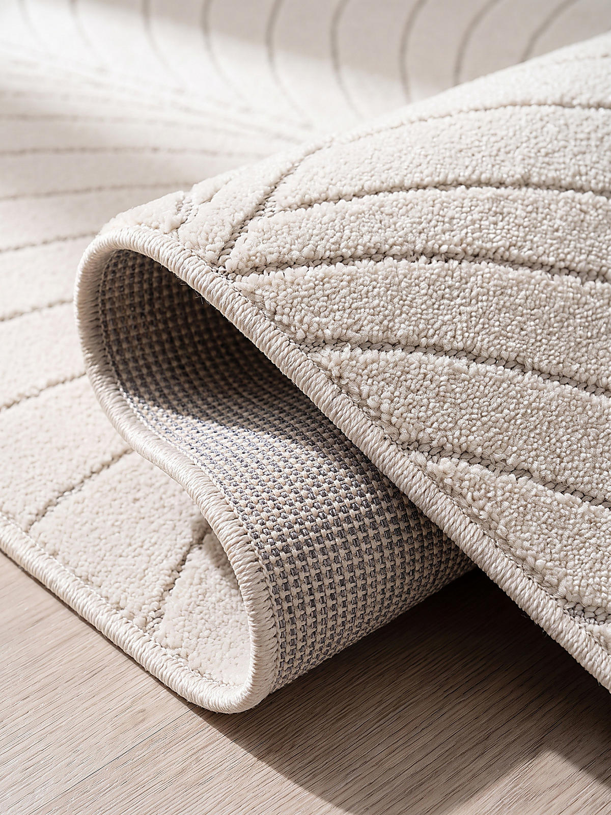 TEPPICH Outdoor, Fußbodenheizung-geeignet, mit Blattmotiv, aus Polypropylen, ENGADIN in Creme, 120 x 170 cm - Beige, Textil (120/170cm) - KADIMA DESIGN