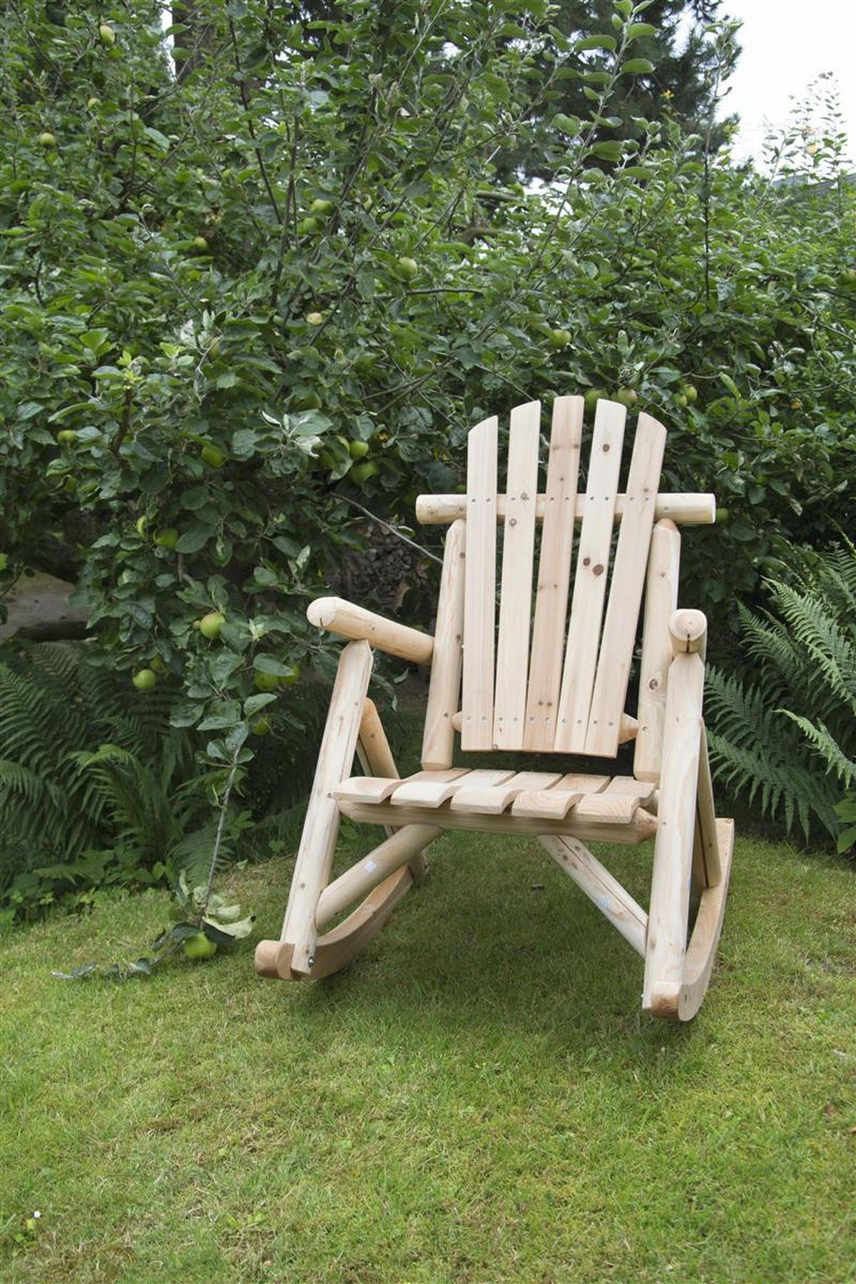 »TIMBER« Schaukelstuhl FSC® 100% Tannenholz, massiv, naturbelassen - Naturfarben, Holz (80/175/120cm) - bellavista - Home & Garden