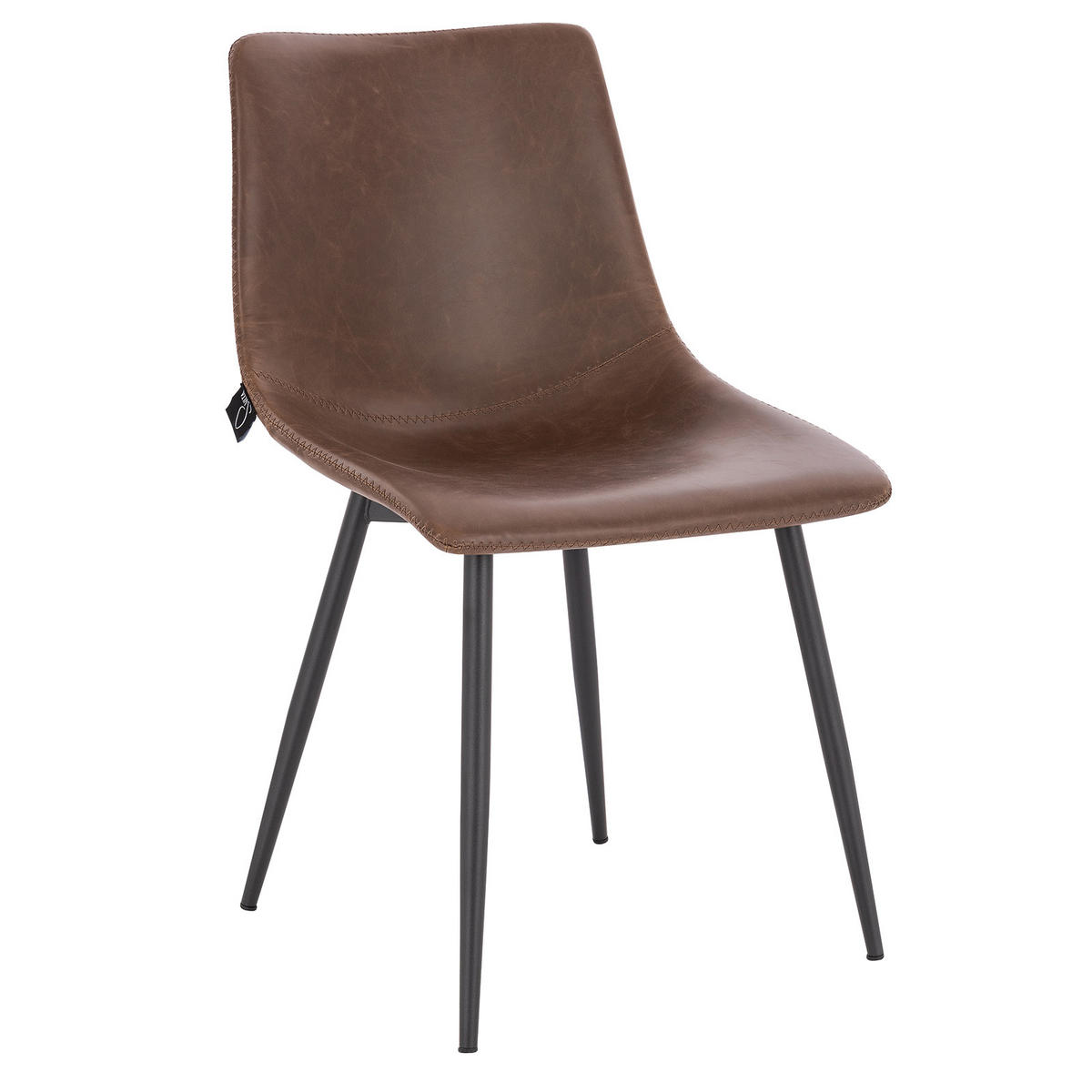 ESSZIMMERSTUHL MILES 2er Set Kunstleder Braun - Braun, Textil (48/82/52cm) - SVITA