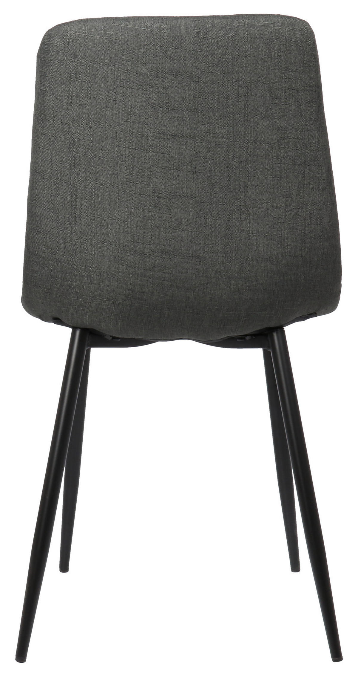ESSZIMMERSTUHL Till, 2er Set Stoff, Gestell Metall matt Schwarz Dunkelgrau - Dunkelgrau/Schwarz, Textil/Metall (45/88/52cm) - TPFLiving