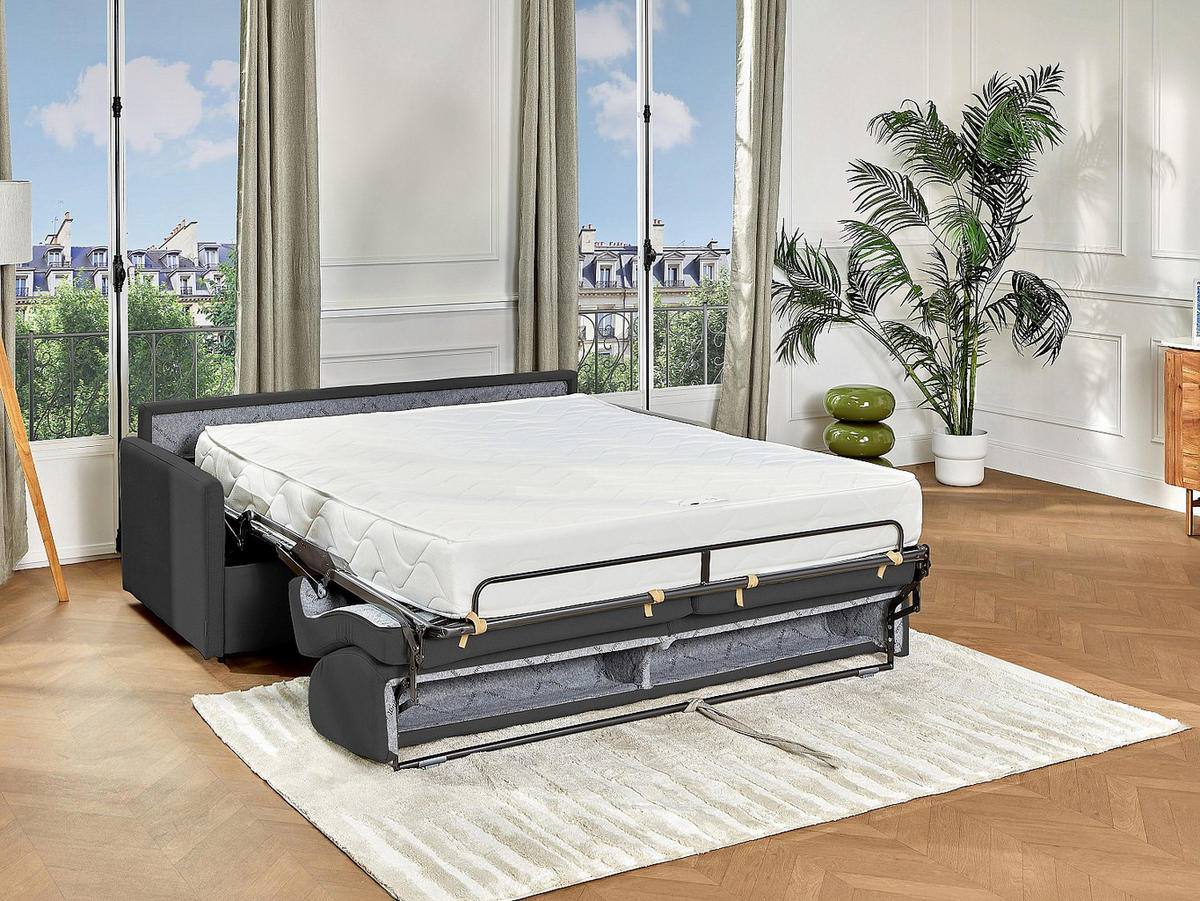 SCHLAFSOFA - 3 Personen - Stoff - Grau - - Grau, Textil (170/99/223cm) - Vente-Unique