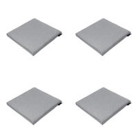 SITZKISSEN Best deal - Grau - 40/40/4,5 cm - 4er-Set - Grau, Textil (40/4/40cm) - Madison