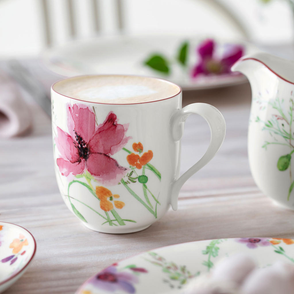 LATTE MACCHIATO BECHER Mariefleur Basic bunt 370 ml 6er Set - Multicolor, Keramik (0.37L) - Villeroy & Boch