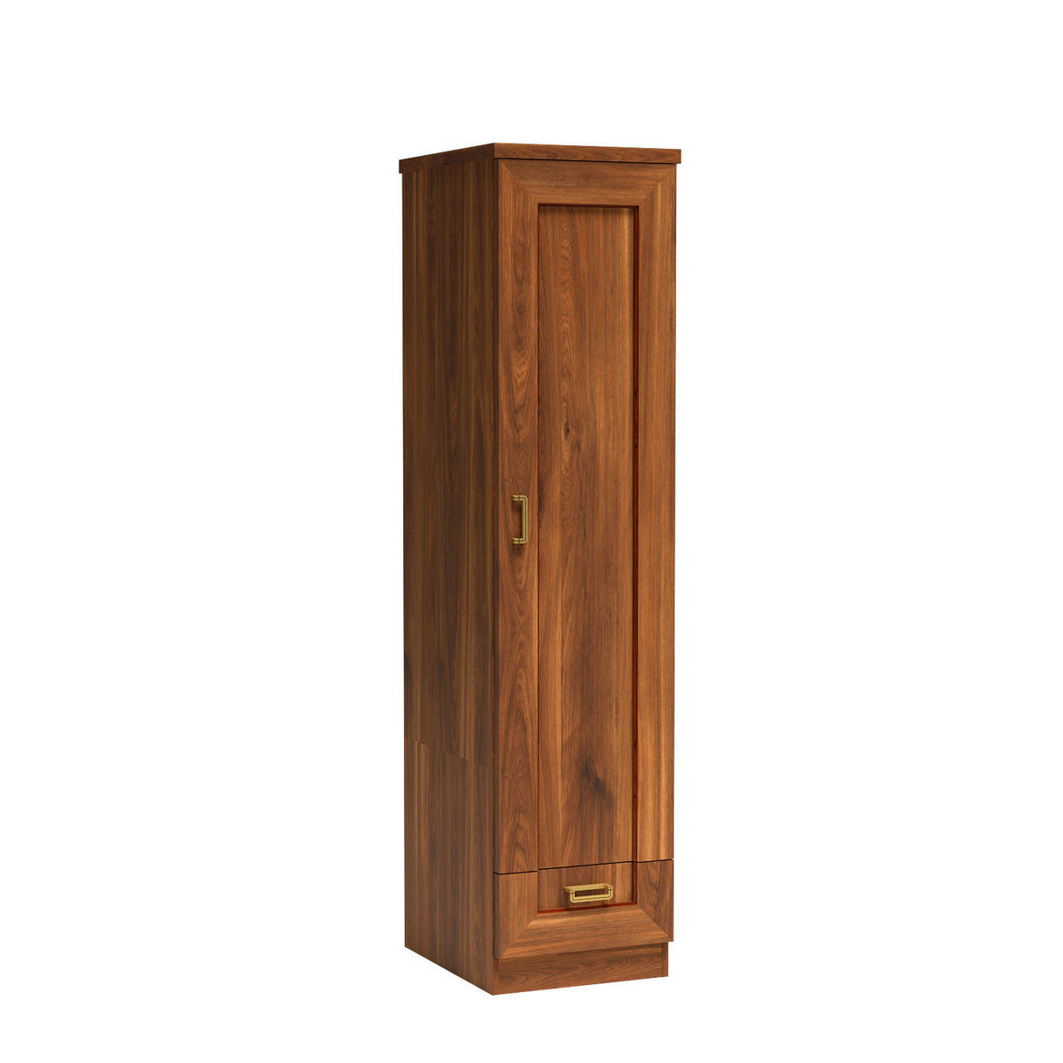 DREHTÜRENSCHRANK UDINE 46/190/57 cm 1-türig Braun - Braun, Holzwerkstoff (46/190/57cm) - MASSENO