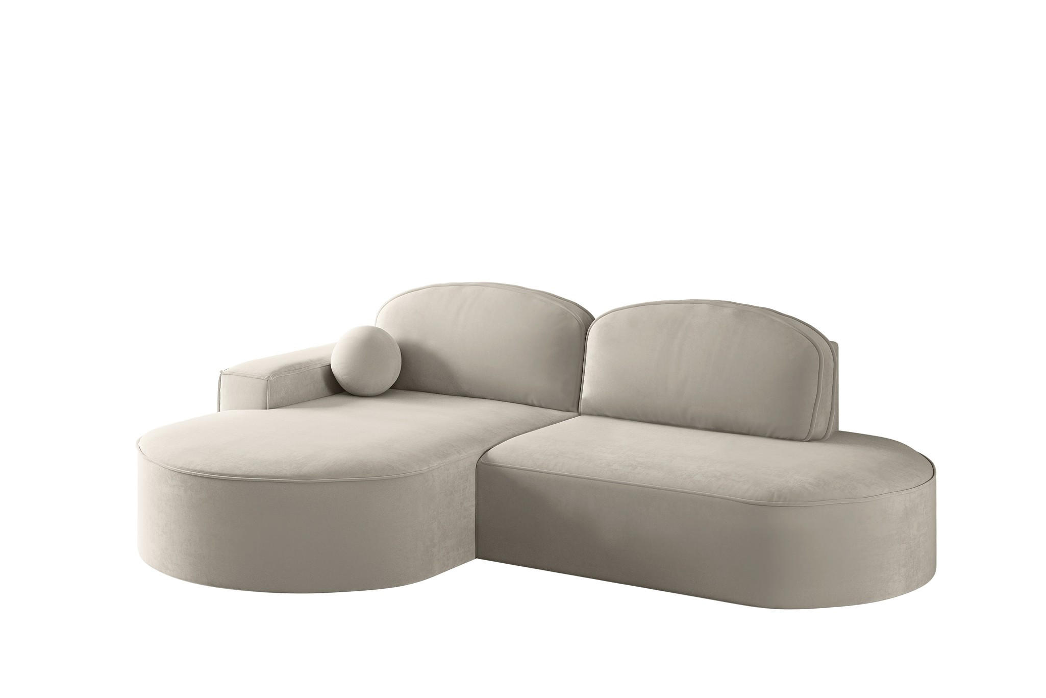 ECKSOFA Girona Mit Schlaffunktion - Beige, Holzwerkstoff/Textil (278/179cm) - Fun Möbel