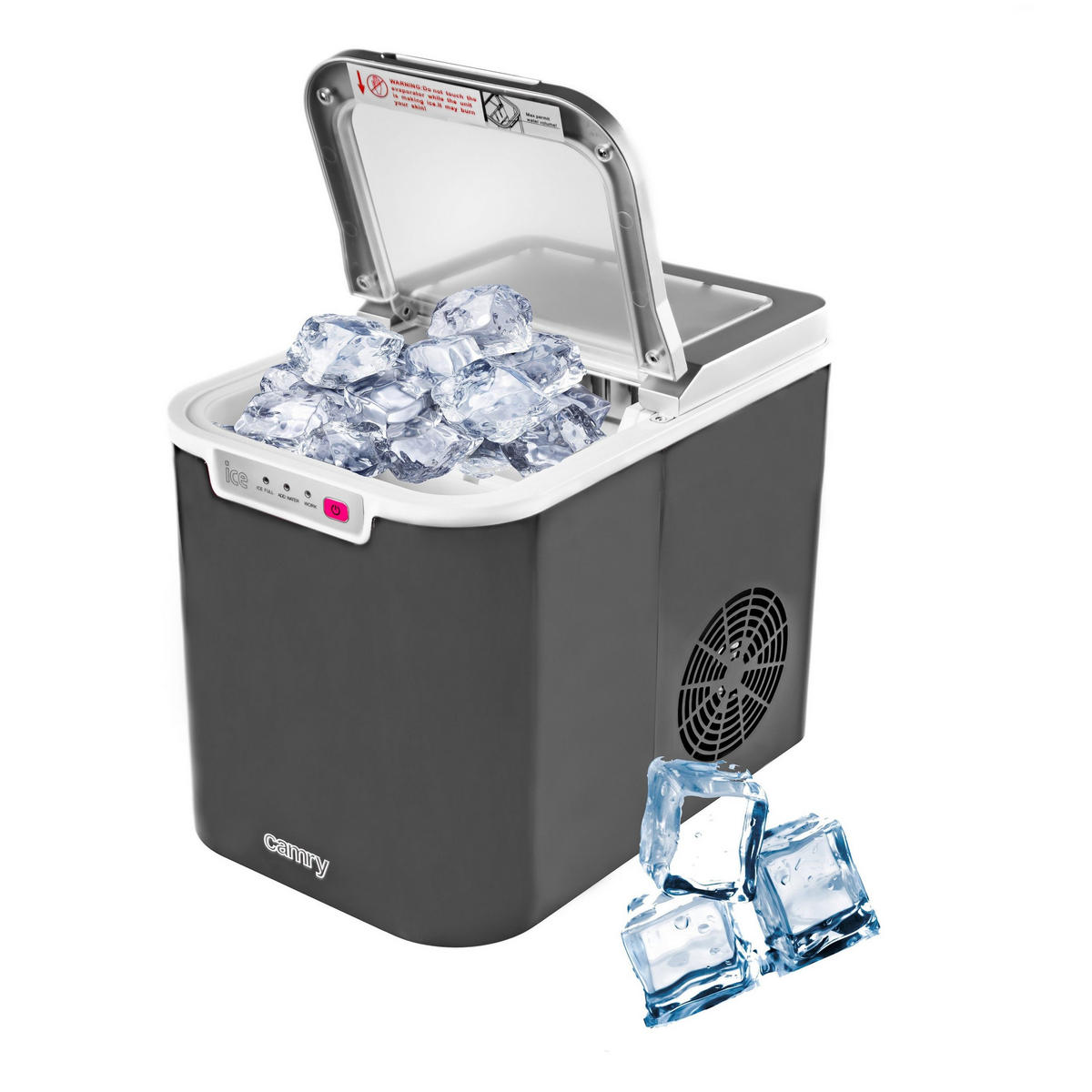 EISWÜRFELMASCHINE CR8073 Schwarz 2,2L - Grau, Kunststoff (25/32/35.5cm) - camry