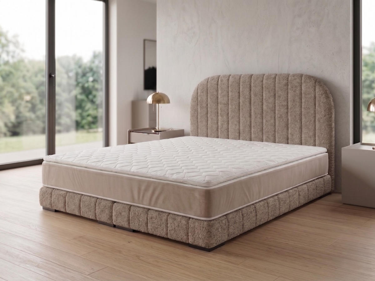 POLSTERBETT LEON3 140x 200 cm Farbe: Beige - Beige, Textil (140/200cm) - A&J MöbelLand