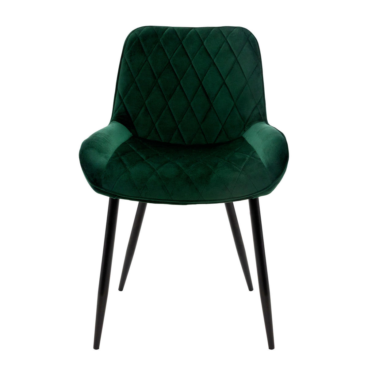 ESSZIMMERSTUHL Samt Dunkelgrün 4er Set - Dunkelgrün, Textil (54/81/60cm) - ML-DESIGN