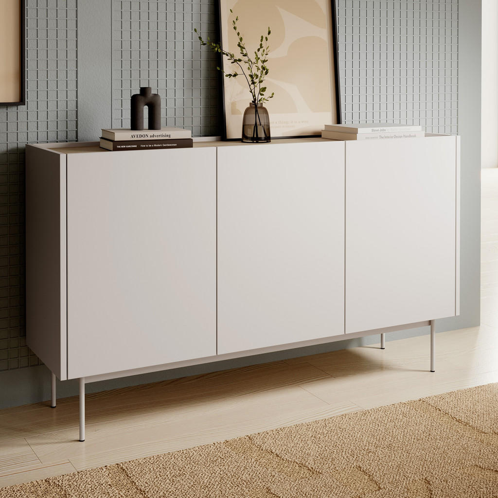 Thumbnail - Masseno Sideboard, Kaschmir, Holzwerkstoff, 144x83x37 cm, Wohnzimmer, Kommoden & Sideboards, Sideboards