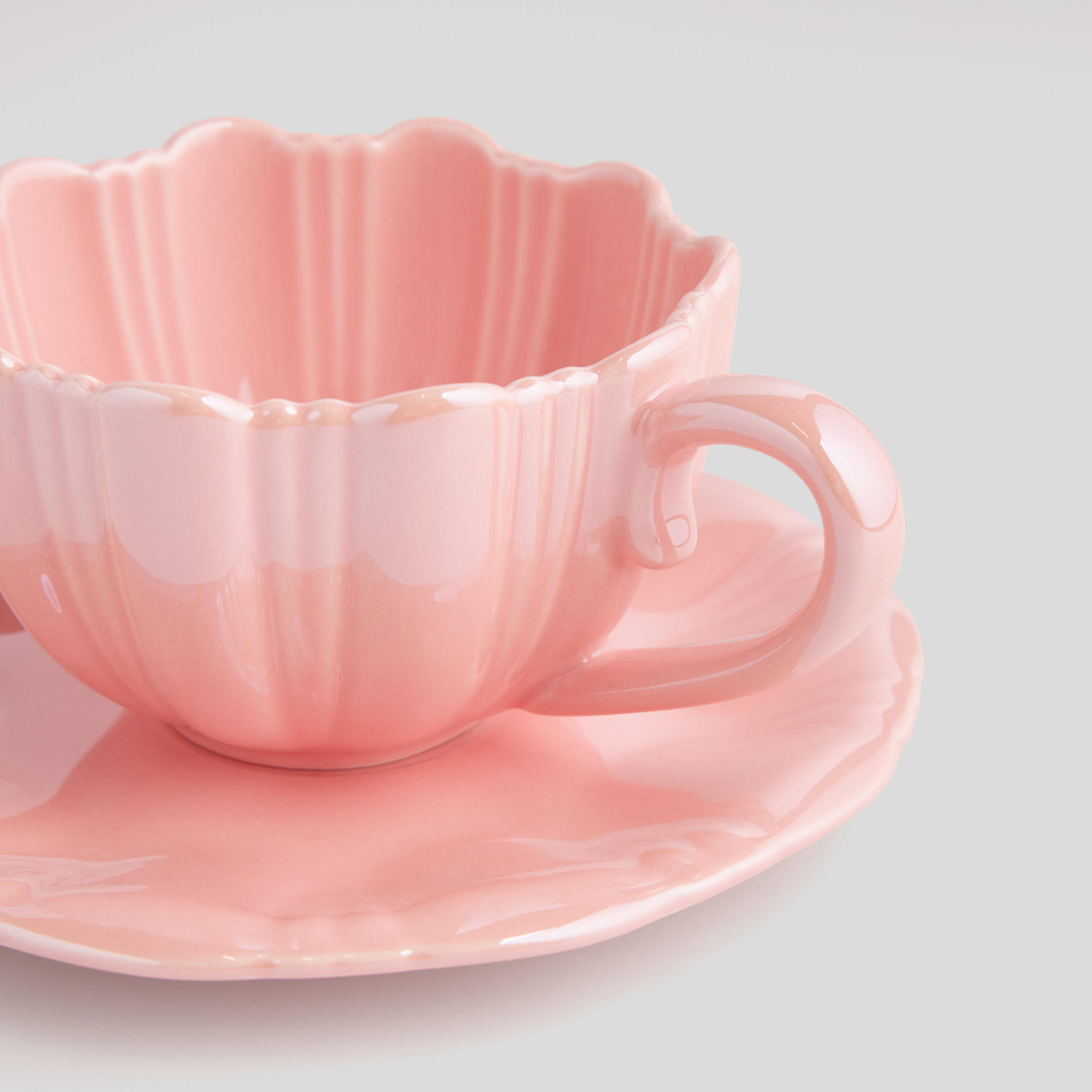 TASSE MIT UNTERTASSE Momi - Hellrosa, Keramik (0.23L) - home&you