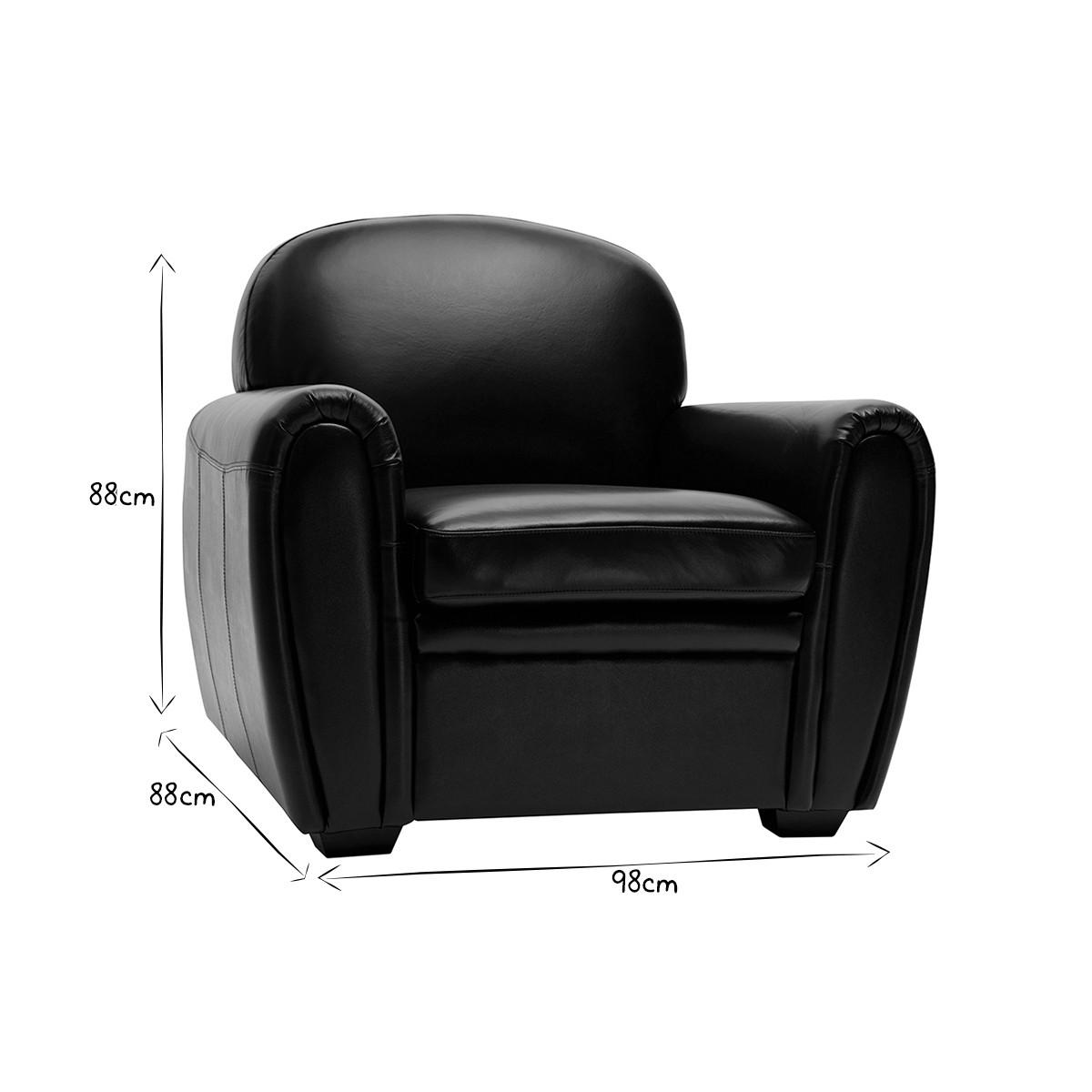 LEDERSESSEL Braun CLUB - Braun, Textil (88/88/98cm) - Miliboo