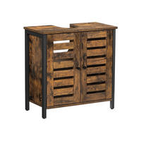 WASCHBECKENUNTERSCHRANK STAHLGESTELL - Braun, Holzwerkstoff (30/60/60cm) - Hansiro
