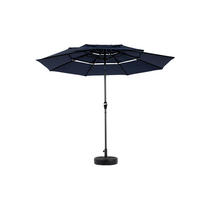 SONNENSCHIRM Doppel Rechteck navyblau - Blau, Metall (294/294cm) - ComfortXL