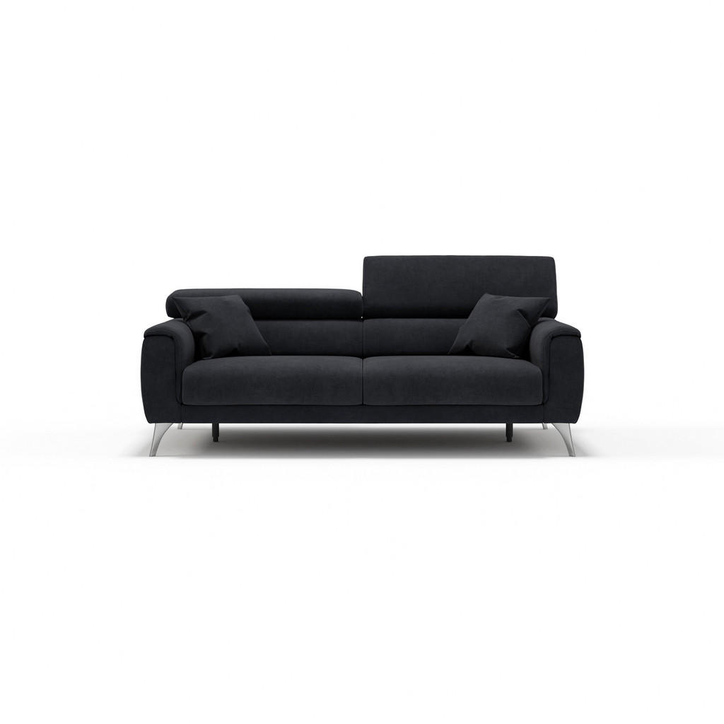 Thumbnail - Divani.store Linearsofa, Schwarz, Textil, 199x73x102 cm, Wohnzimmer, Sofas & Couches, Sofas