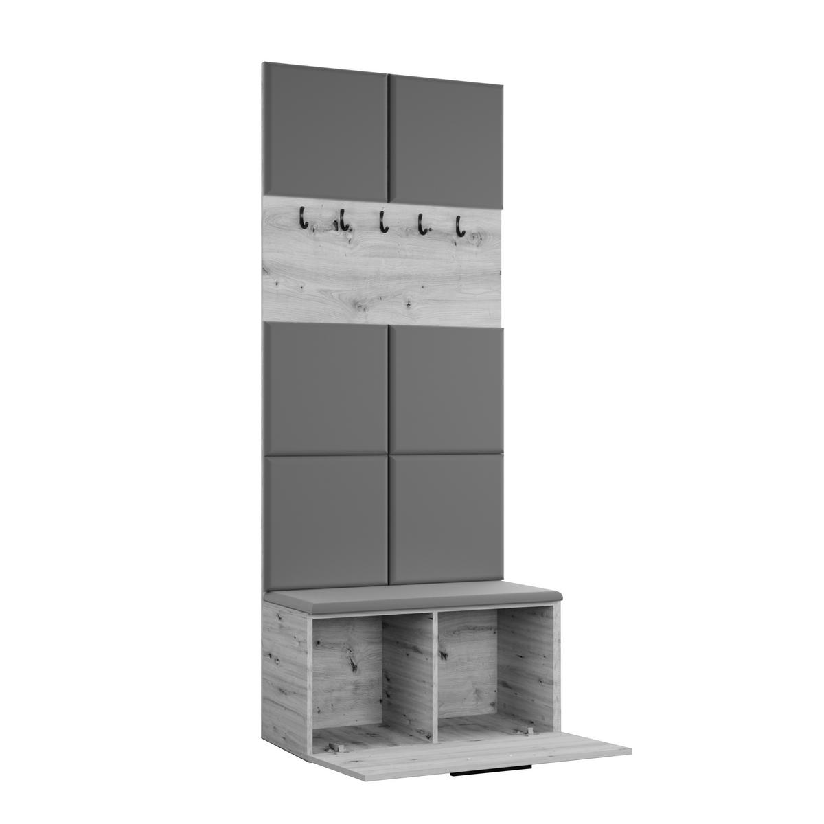GARDEROBENSCHRANK Rosanno I Kaschmir 80,6/204/40 cm – Modern, mit Kleiderhaken - Beige, Holzwerkstoff/Kunststoff (80.6/204/40cm) - AX Living