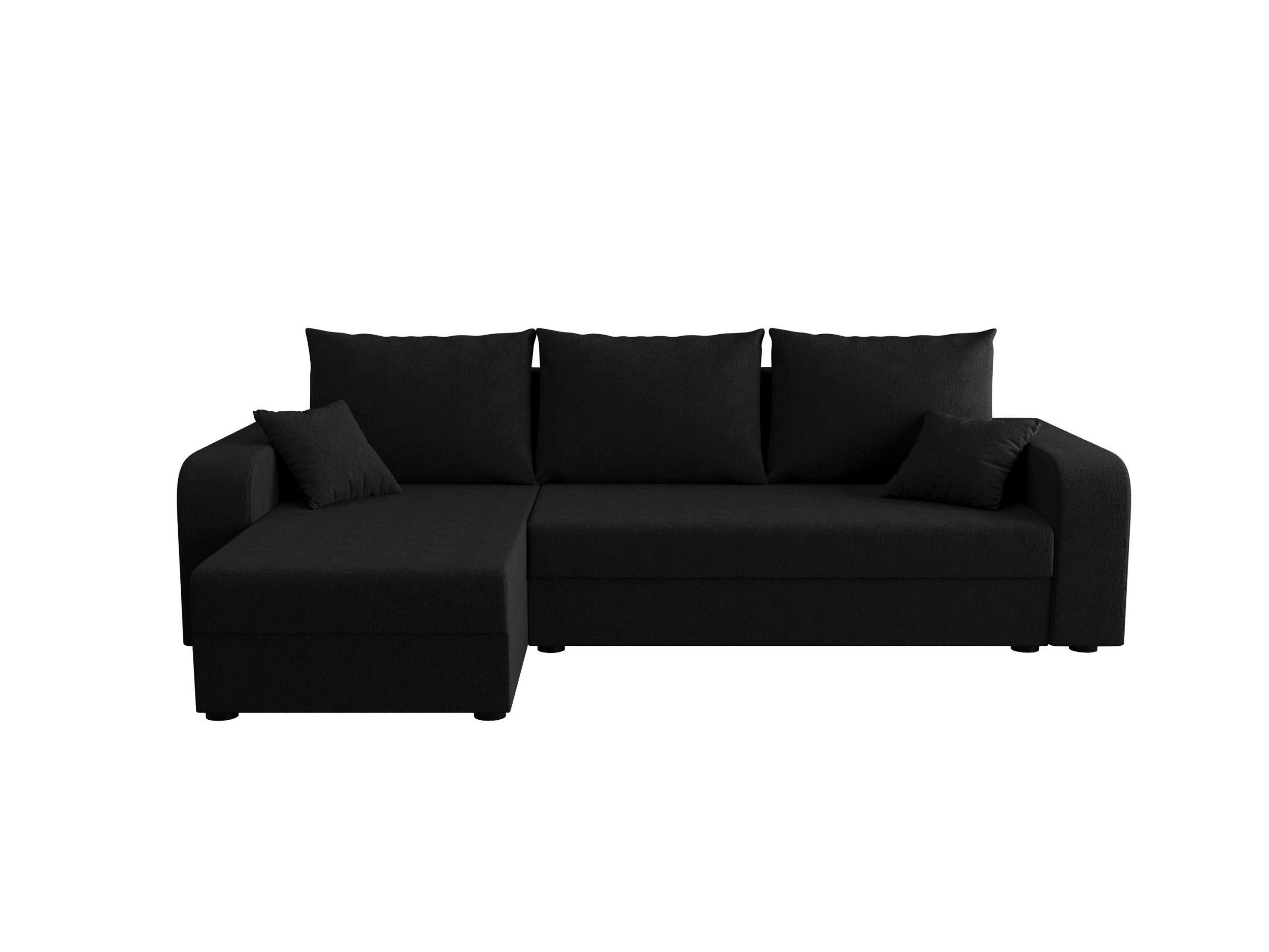 ECKSOFA HEWLET L BIS Cosmic 100 Links mit Schlaffunktion - Schwarz, Textil (240/140cm) - Bedante