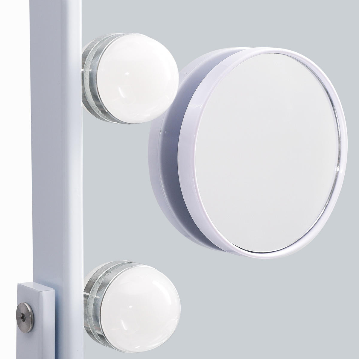 SCHMINKSPIEGEL mit LED-Beleuchtung weiß 30/41cm - Weiß, Metall (30/41/3cm) - VANITII
