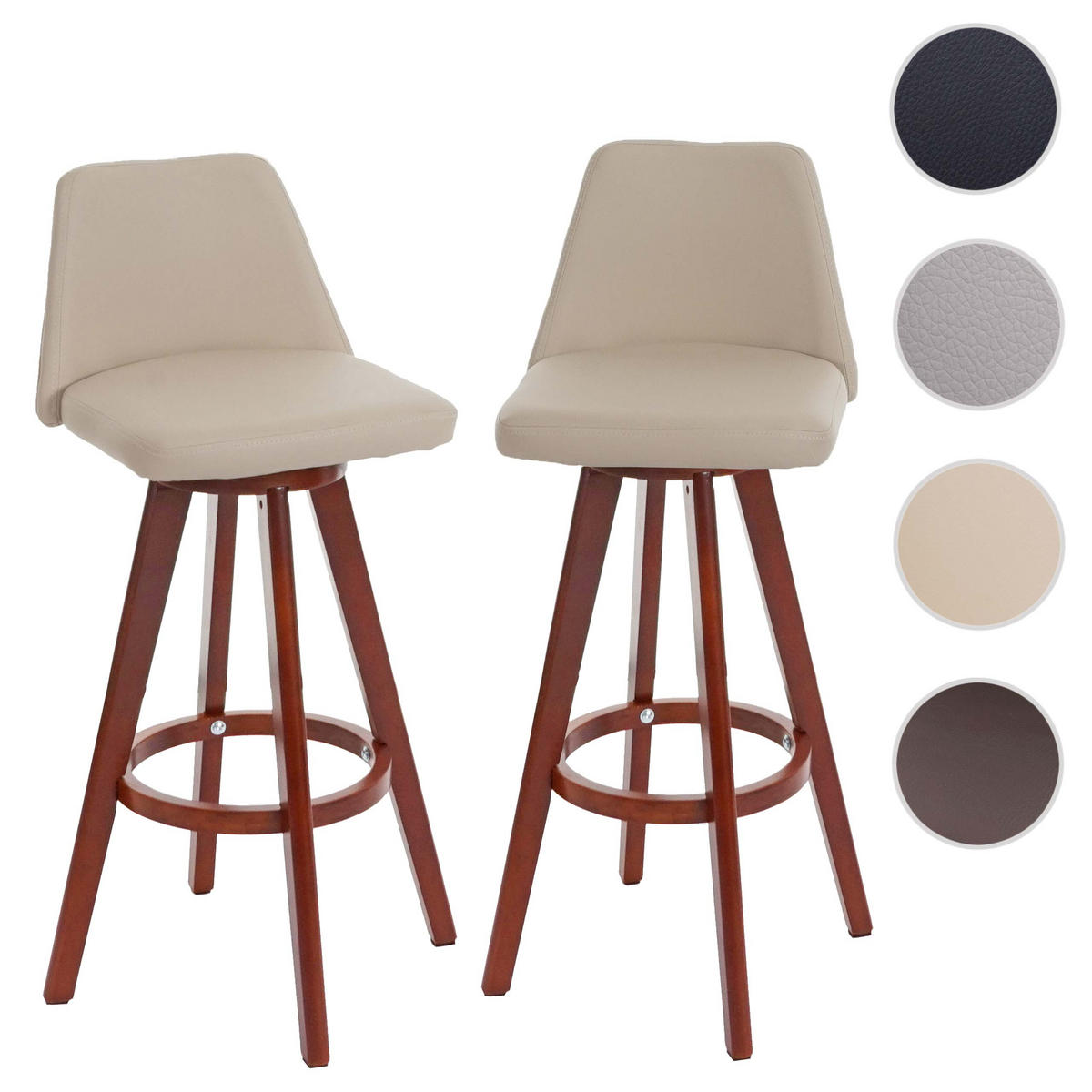 BARHOCKER 2-ER SET Beige 2er-Set - Beige, Textil (39/105/45cm) - MCW