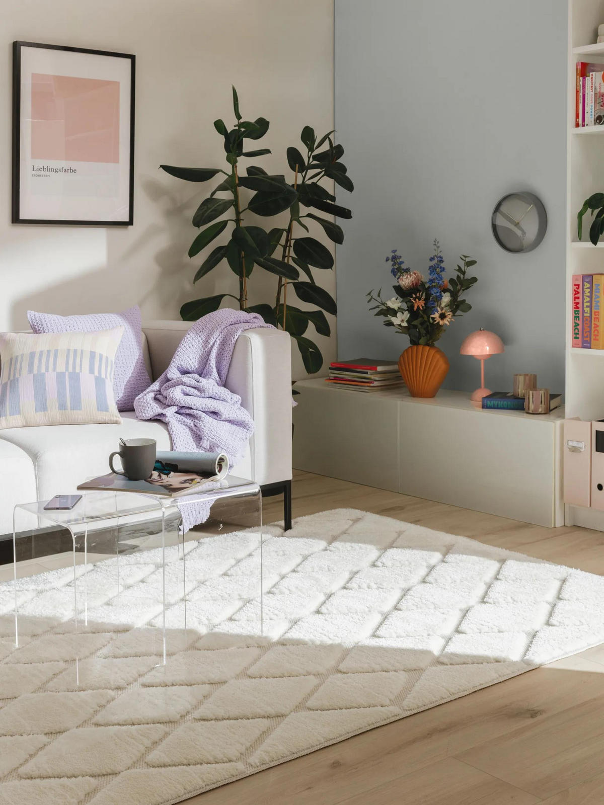 TEPPICH Elanie 120/170 cm - Creme, Kunststoff (120/170cm) - benuta Pop