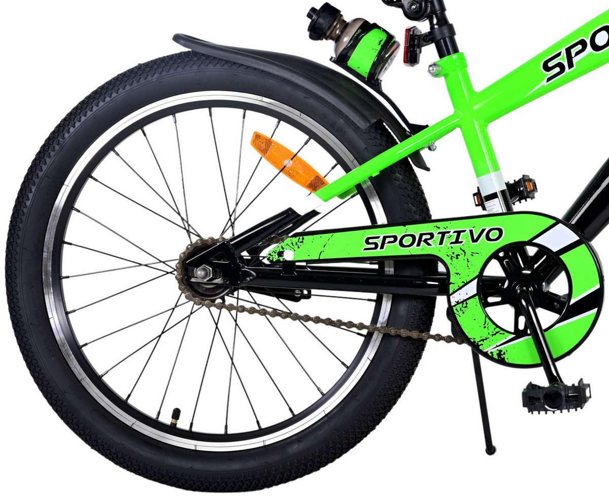 KINDERFAHRRAD Sportivo - Jungen - 20 Zoll - Rücktritt + Handbremse - Grün - Grün, Metall (60cm) - TPFSports