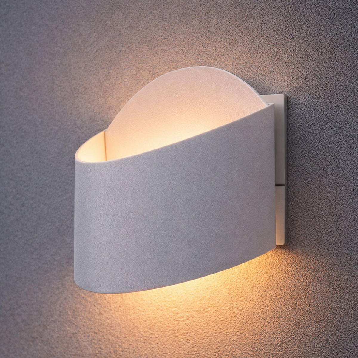 LED AUSSEN-WANDLEUCHTE Stahl Weiß ESPARTA - Weiß, Metall (9.5/16/22cm)