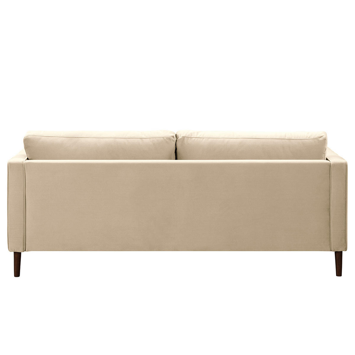 3-SITZER SOFA - Samt - Creme, Textil (191/80/86cm) - home24