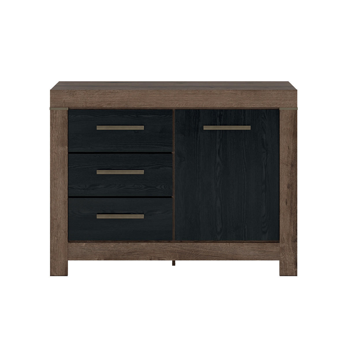 SIDEBOARD Adam Holz und Schwarz - Schwarz, Holzwerkstoff (112/85/45cm) - Petits-meubles