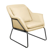 LOUNGESESSEL JOSIE Stoffbezug Beige - Beige/Schwarz, Textil (68/82/64cm) - SVITA