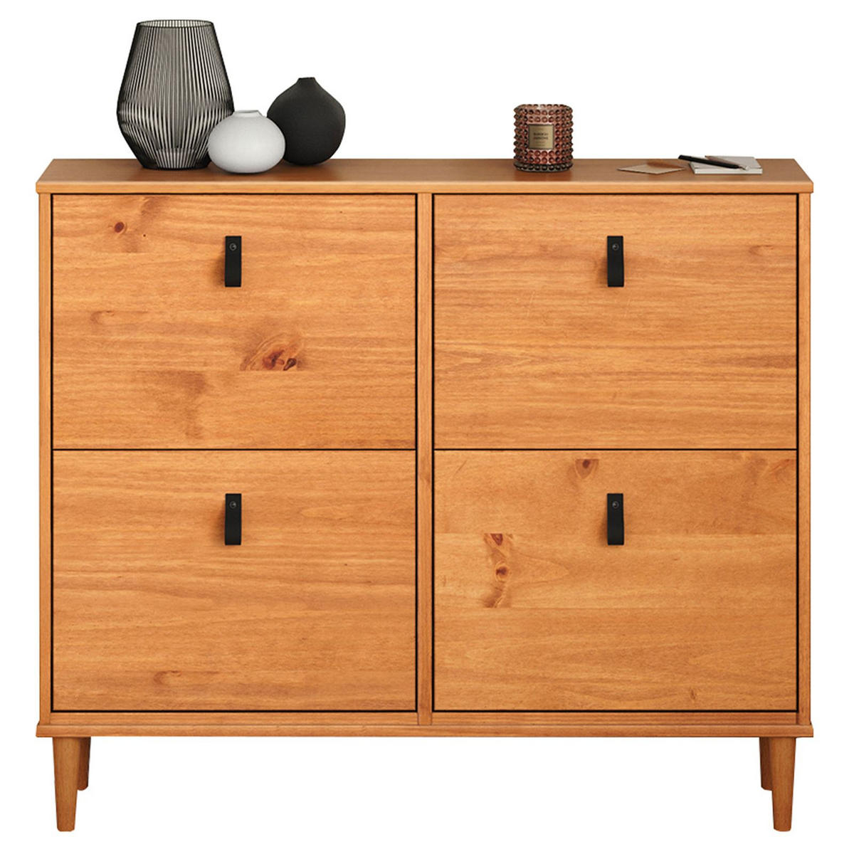 SCHUHKIPPER MIKKA Eiche - Eichefarben, Holz (107/92/25cm) - IDIMEX