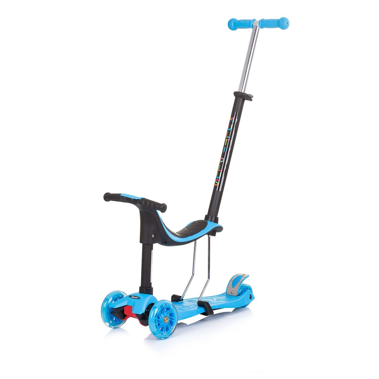 KINDERROLLER 3 in 1 Multi Plus blau 3 Räder, Laufrad, Roller, LED-Lichter - Blau, Metall (55/27/85cm) - Chipolino