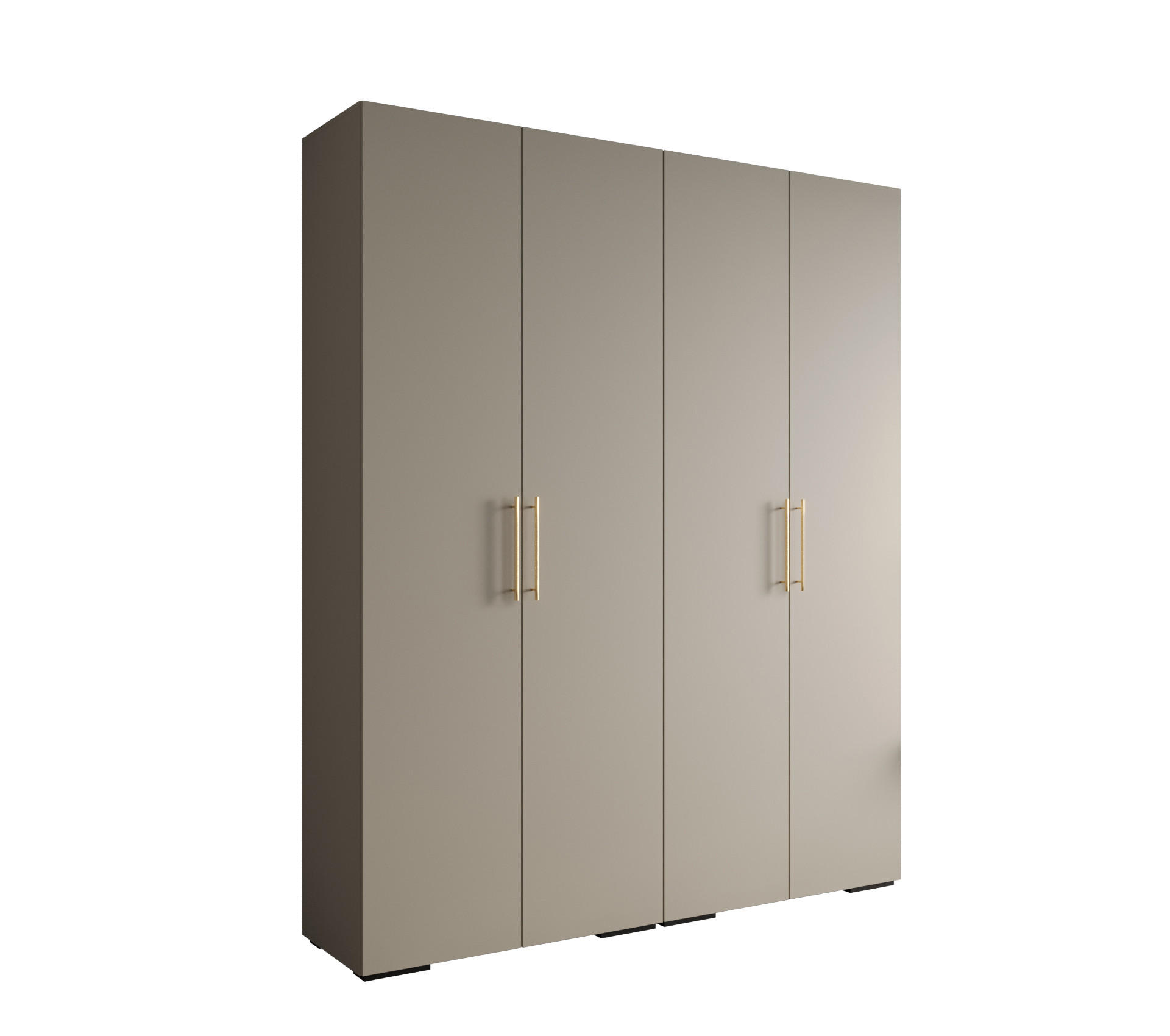 DREHTÜRENSCHRANK 236.7/200/47 4-türig - Kaschmir/Goldfarben, Holz/Metall (200/236.7/47cm) - Abiks Möbel