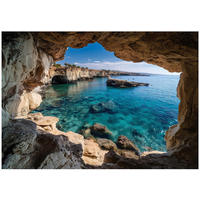 FOTOTAPETE 3D Höhle Braun 350x250 cm - Multicolor, Papier (350/250cm) - Wallarena