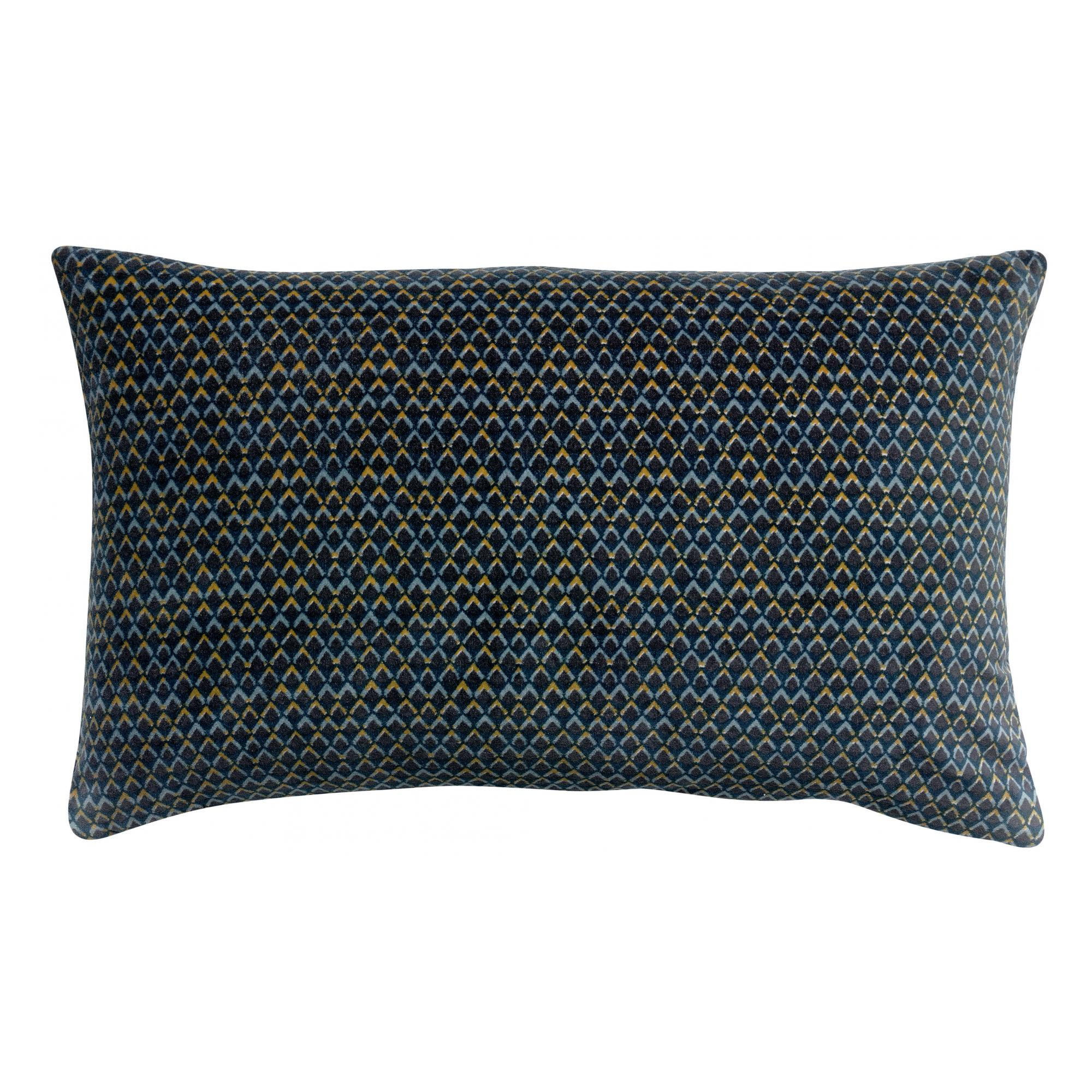 KISSEN Vera tintenblau 30 x 50 cm - Dunkelblau, Textil (30/50cm) - Vivaraise