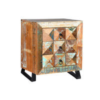 NACHTTISCH aus Mangoholz - Chromfarben, Holz (40/60/50cm) - Giner y Colomer