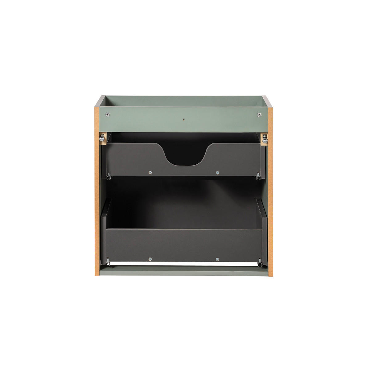 BADMÖBEL 80.4cm Jade 2er-Set Grün und Holz - Grün, Holzwerkstoff (80.4/59/40cm) - Petits-meubles