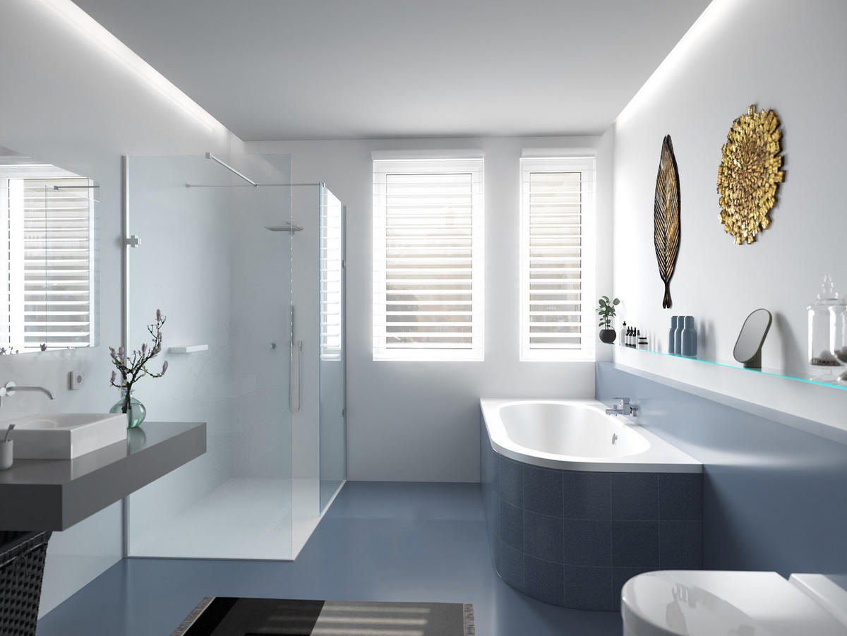 BADEWANNE Eckwanne AVITA 180/80 Links Ablauf & Füße - Weiß, Kunststoff (80/55.5/180cm) - bad land