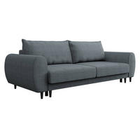 SCHLAFSOFA Sonia - Dunkelgrau/Schwarz, Holz/Textil (251/76/95cm) - MIRJAN24