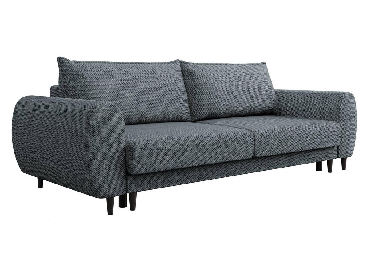 SCHLAFSOFA Sonia - Dunkelgrau/Schwarz, Holz/Textil (251/76/95cm) - MIRJAN24