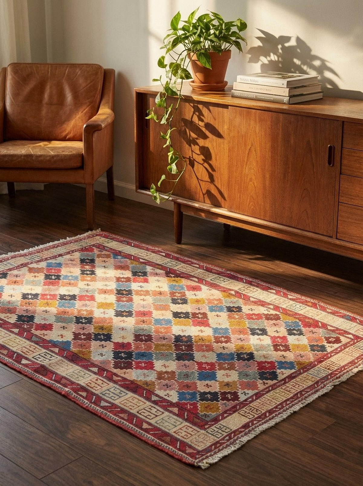 HANDWEBTEPPICH Sumak Shahsavan Mehrfarbig 143/102 cm Schurwolle - Multicolor, Textil (102/143cm) - Looma